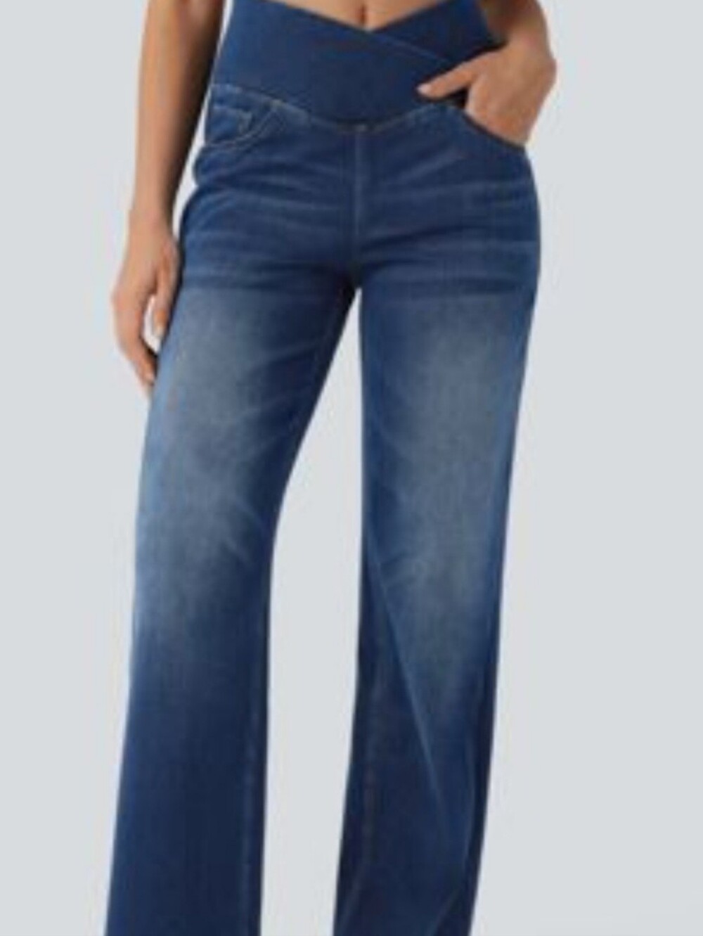 Halara Pants Dark Blue Women's Wide-Leg Jeans MP